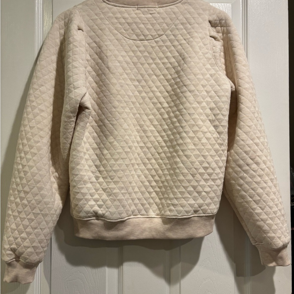 Marine Layer Off-White Ribbed Collar Top - Picture 4 of 4
